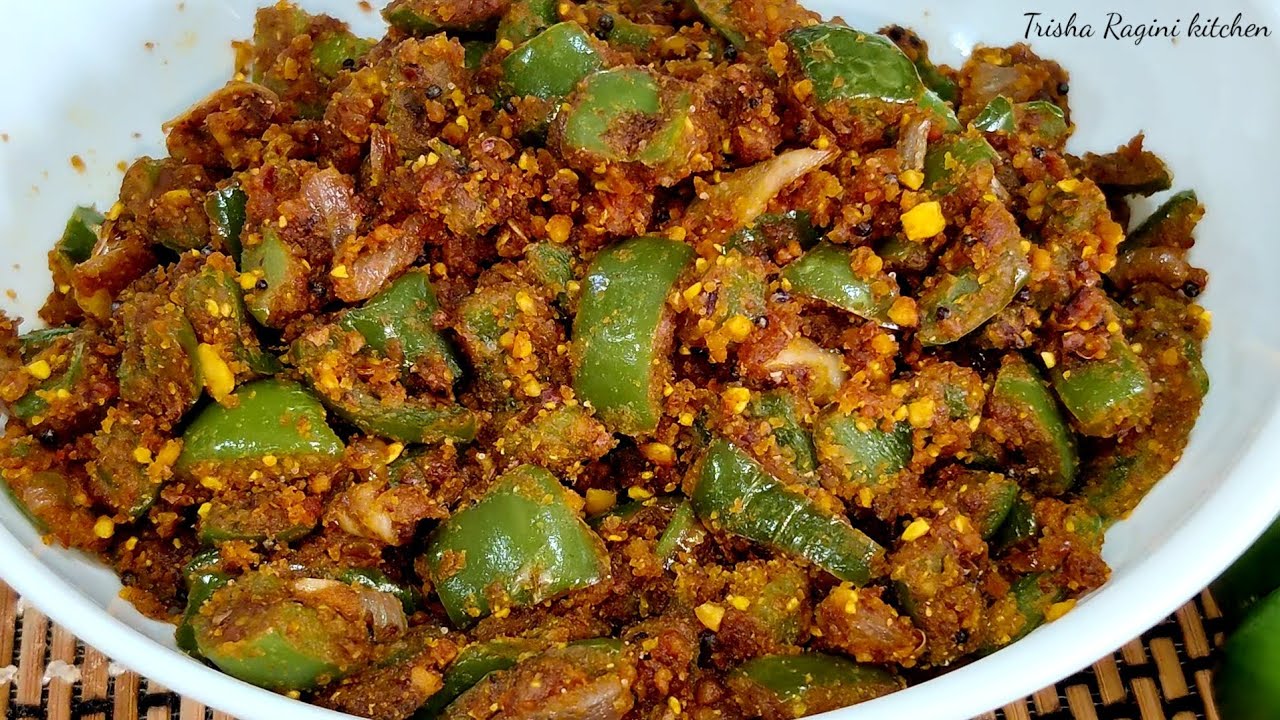 बेसन वाली शिमला मिर्च की सब्ज़ी बनाने का आसान तरीका। Besan shimla mirch ki sabji - Sabji