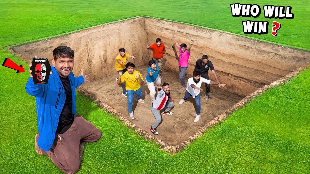 गड्ढे से बाहर निकलो चैलेंज - Loser Will Eat Jolo Chips...🥵 | Deep Hole Challenge