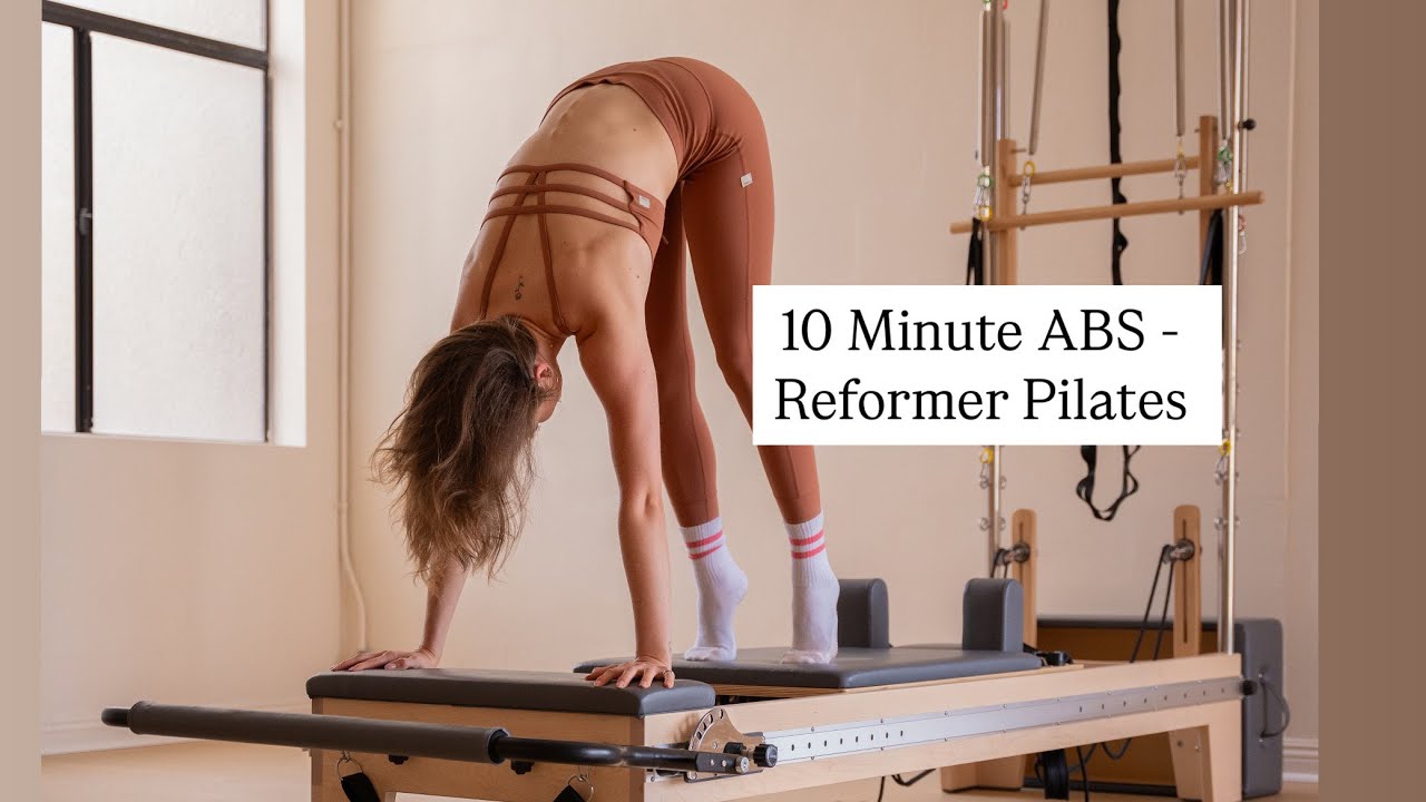 Reformer Pilates - 10 Minute ABS! | Full Core Workout with Blue Spring, Ball & Long Box