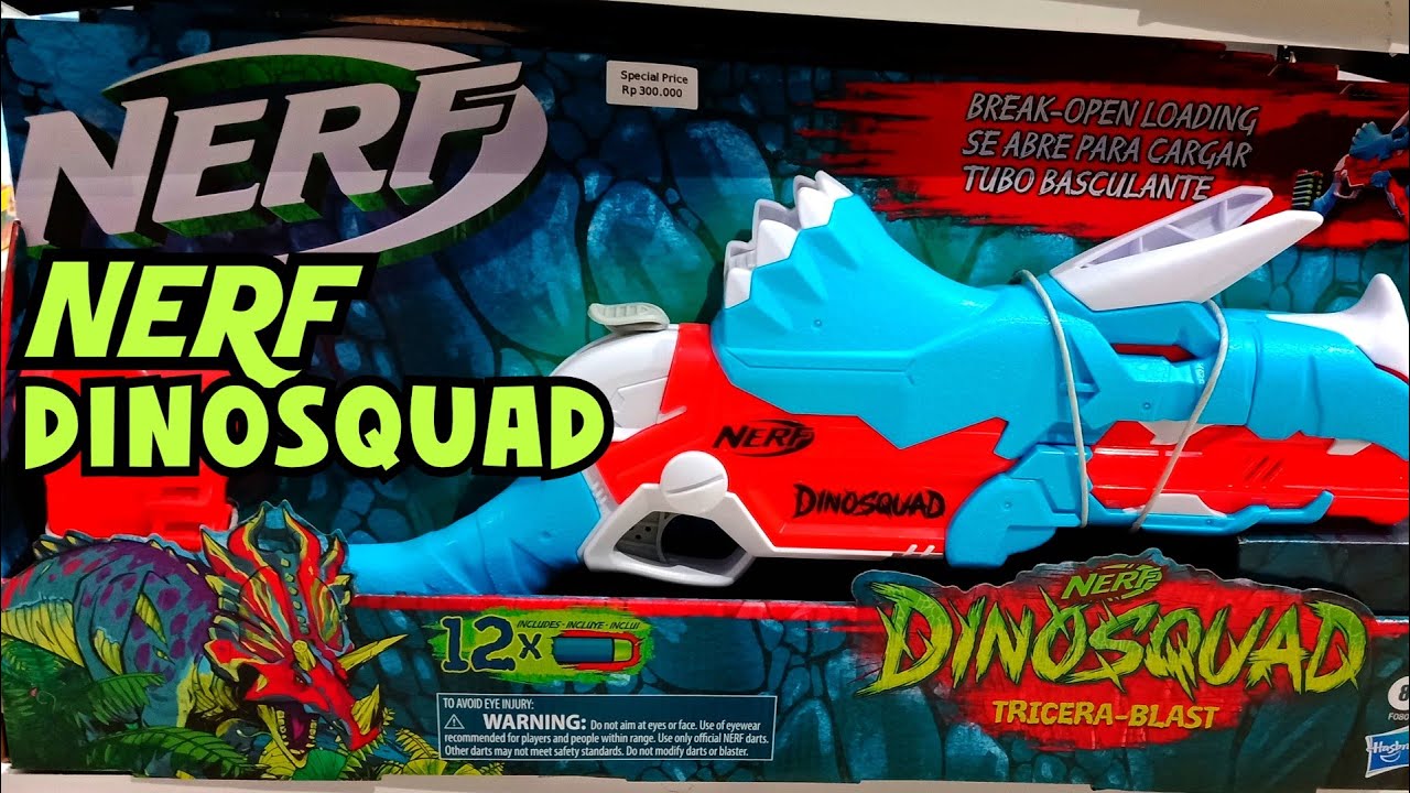 NERF DINOSQUAD TRICERA BLAST - REVIEW MAINAN TEMBAK TEMBAKAN