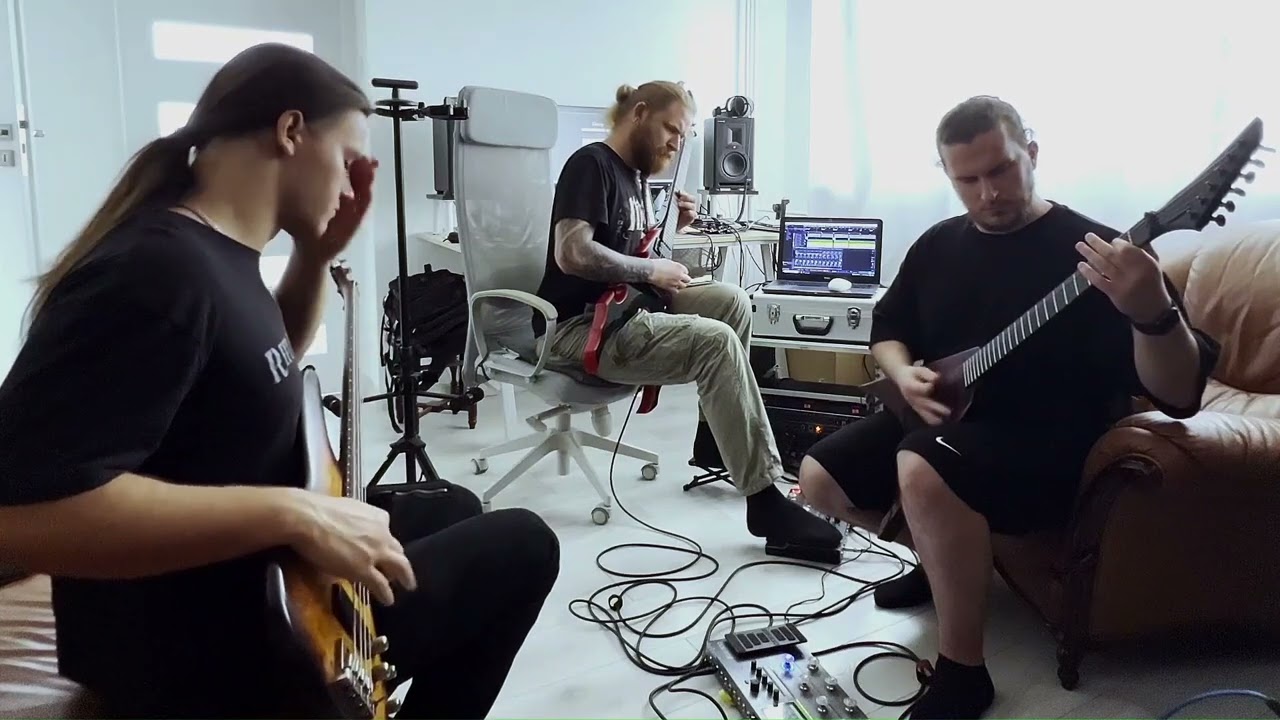 Orbstruct - 'Hive' all guitars playthrough (home live session, raw camera sound)