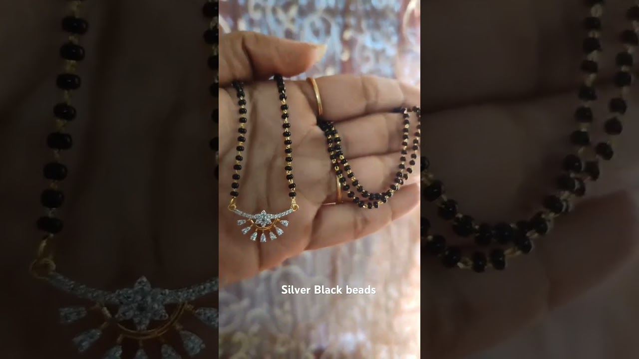Silver black beads chain #goldplatedjewellery #silverjwellery #blackbeads #blackbeadsmangalsutra