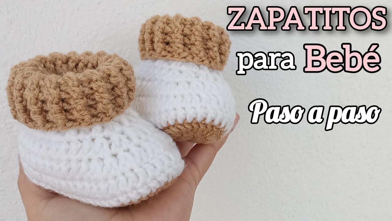 ZAPATITOS o BOTITAS para bebé 🧶👶🏻 Fácil y rápido 🪄🤭 CROCHET PASO A PASO 💖🤗