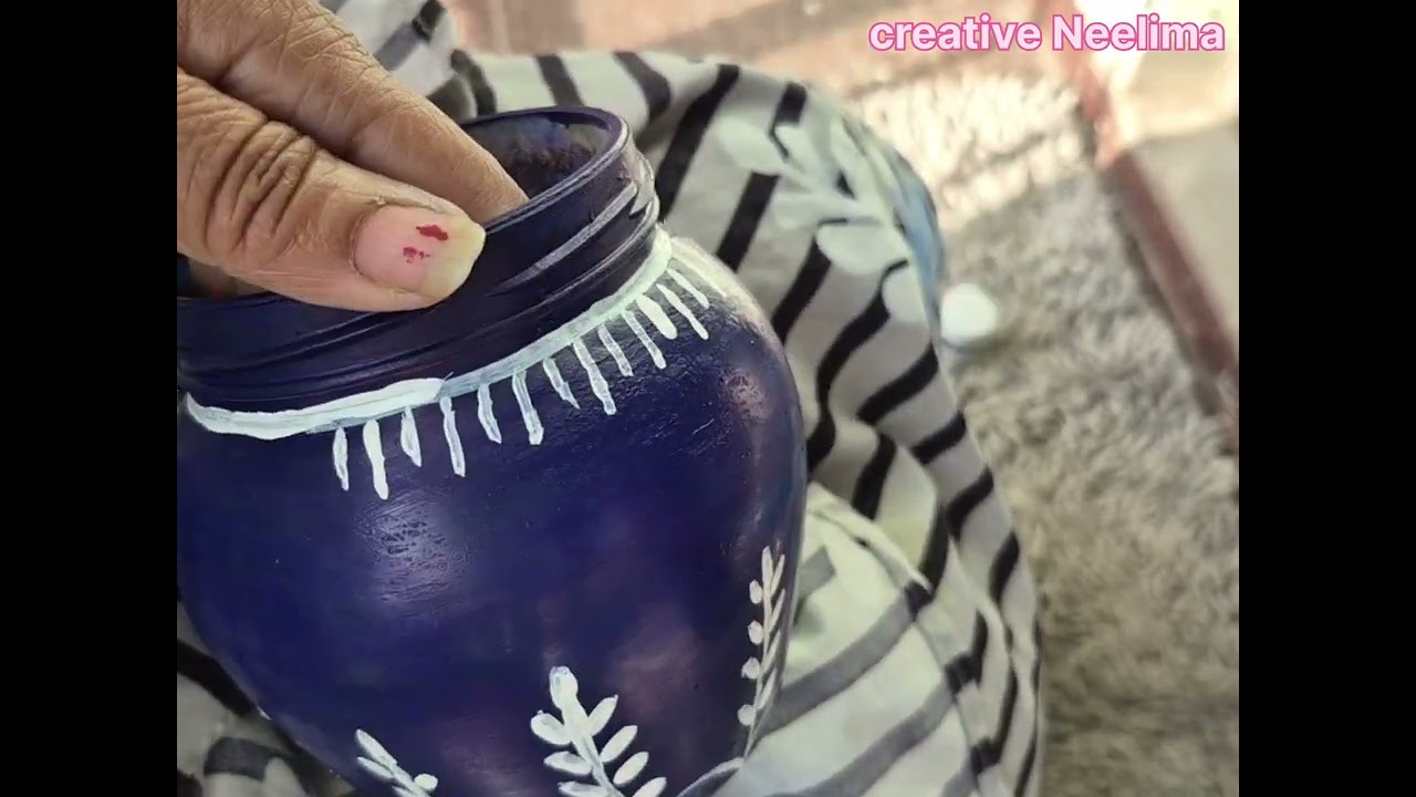 Old Glass Jar ko Ciremic pot  jaisa bnaye  थोड़ी  सी मेहनत से और घर को सजायें