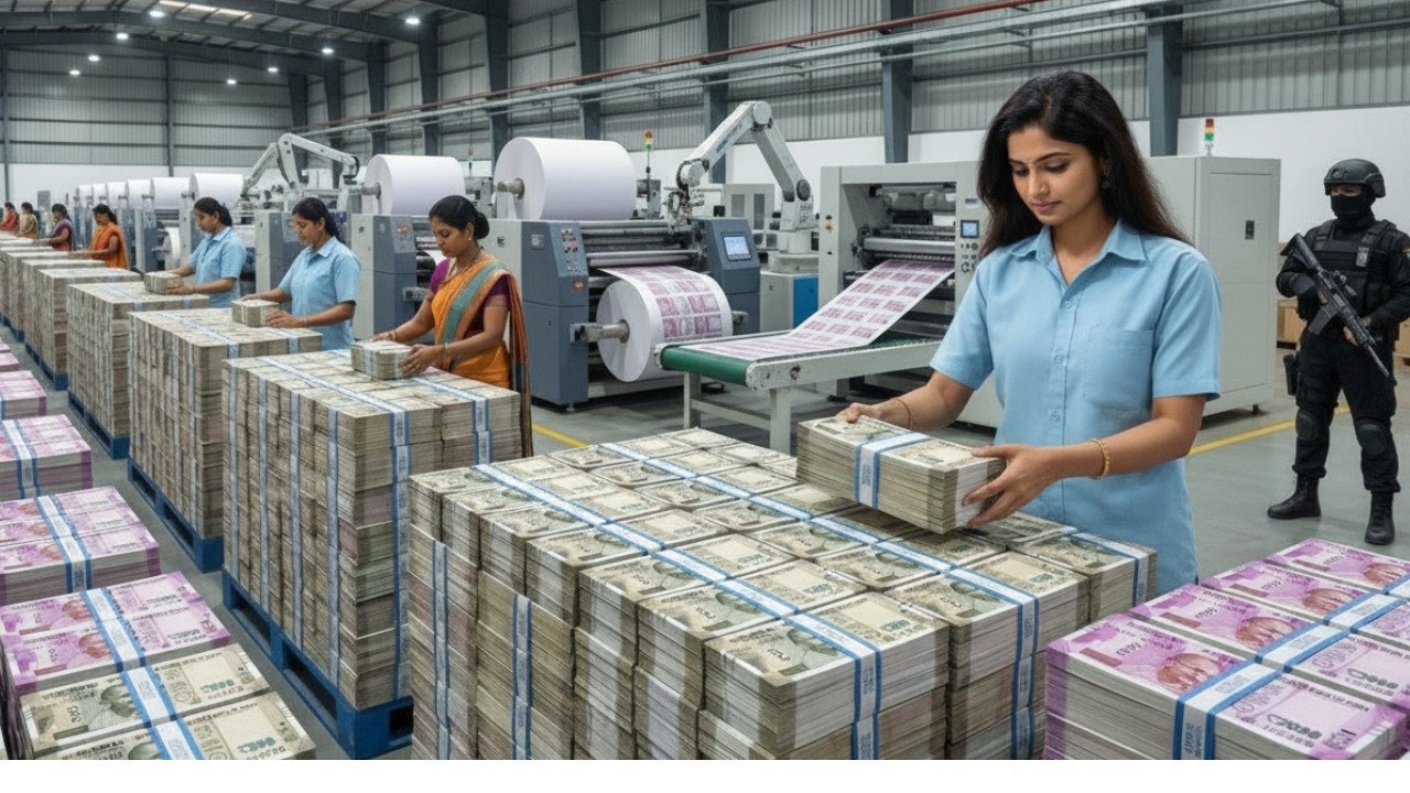 Inside the Indian Rupee Factory — How India Prints Billions of Currency Notes (Full Process)