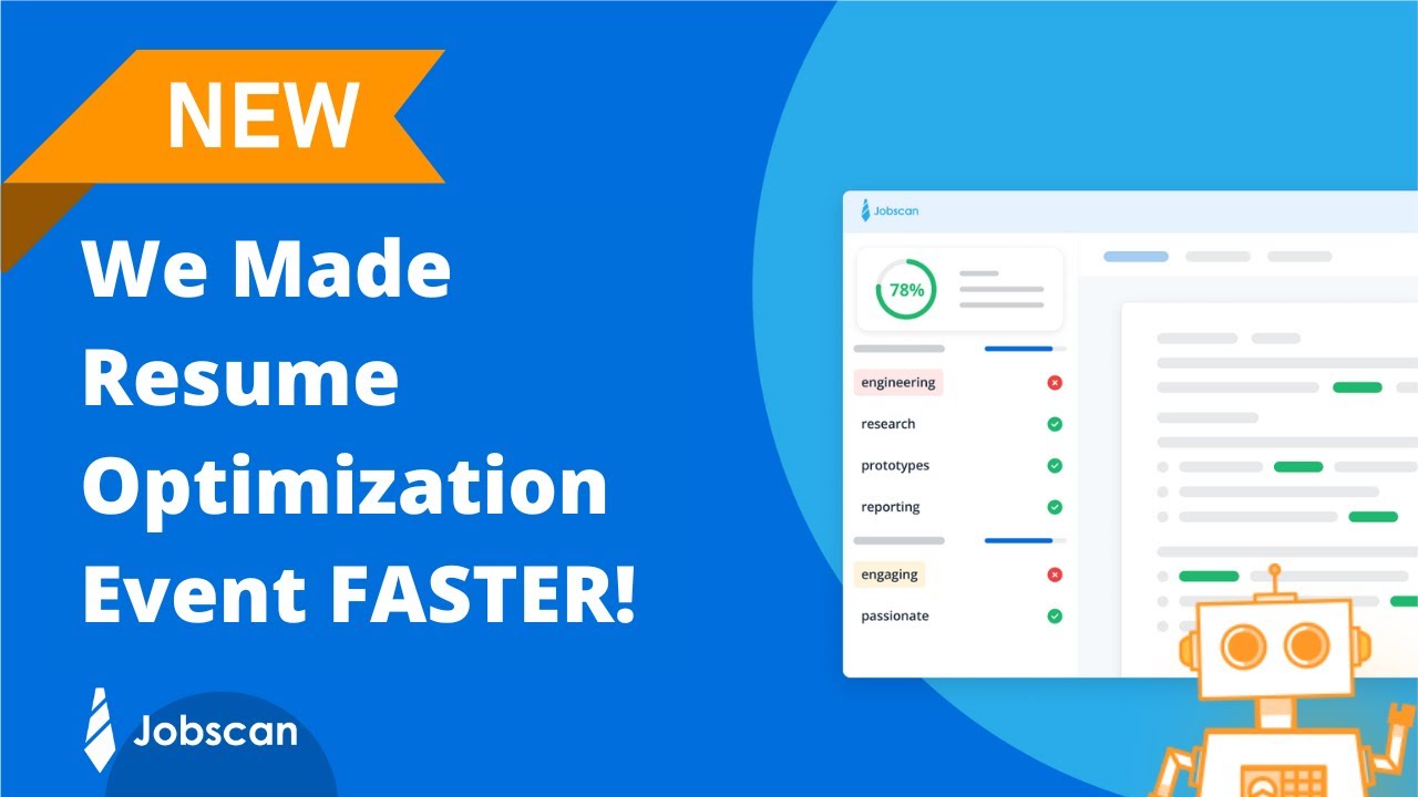March 2024 Jobscan Update | We Made Resume Optimization Event FASTER!