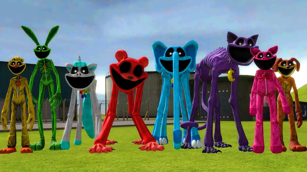 All Big Smiling Critters Attack & Chase Scenes, Poppy Playtime | Garry's Mod