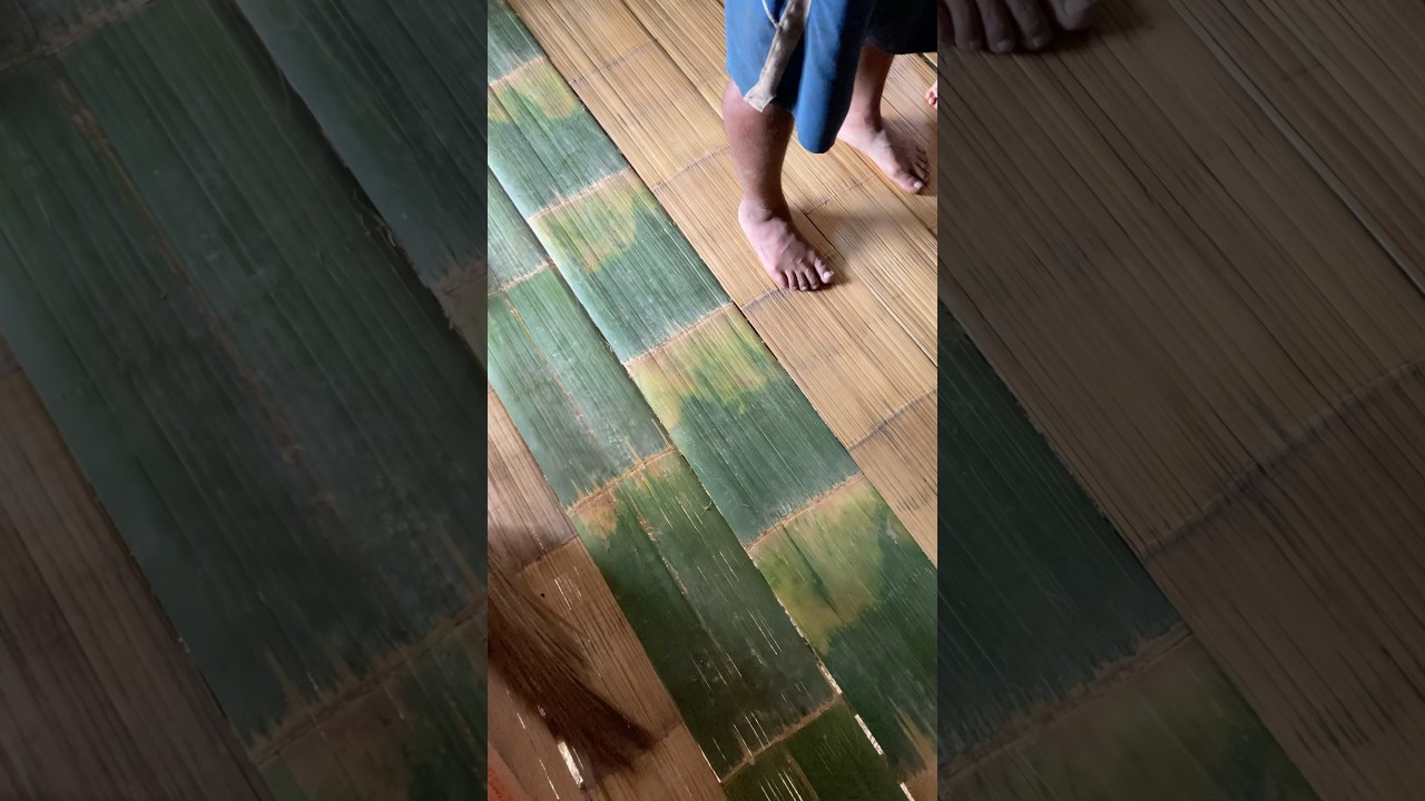 Village life | Bamboo flooring | floor made with Bamboo #shorts #shortvideo #villagelife #fyp