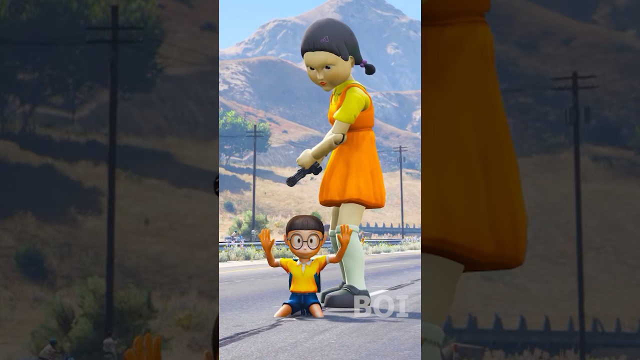 GTA V : NOBITA I LOVE YOU MOM AND DAD 😨 #shorts #gta5 #holidayswithyoutube
