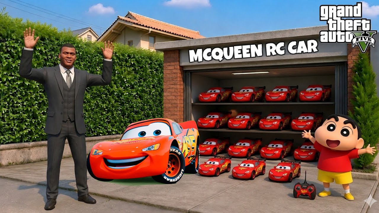 Franklin & Shinchan Opened the Biggest McQueen RC Car Shop in GTA 5! 🚗🔥