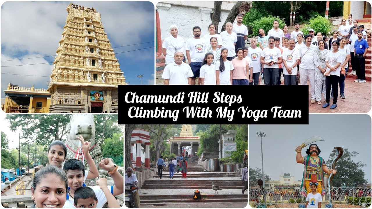 Chamundi Hill Step Climbing with My Yoga Team 🧘&zwj;♀️ | Must watch place in Mysore | Pride of Mysoreans