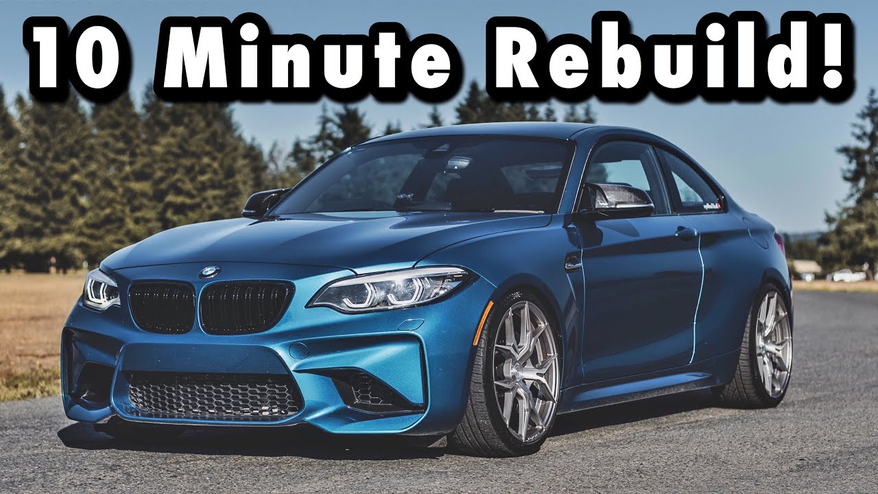 Rebuilding A Wrecked Salvage Auction 2018 BMW M2 in 10 MINUTES like THROTL (FIRST IN THE WORLD)