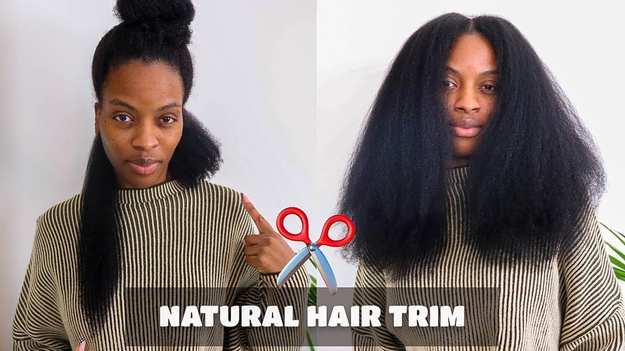 HOW I TRIM MY OWN NATURAL HAIR ENDS AT HOME 👀 | WASH DAY ROUTINE