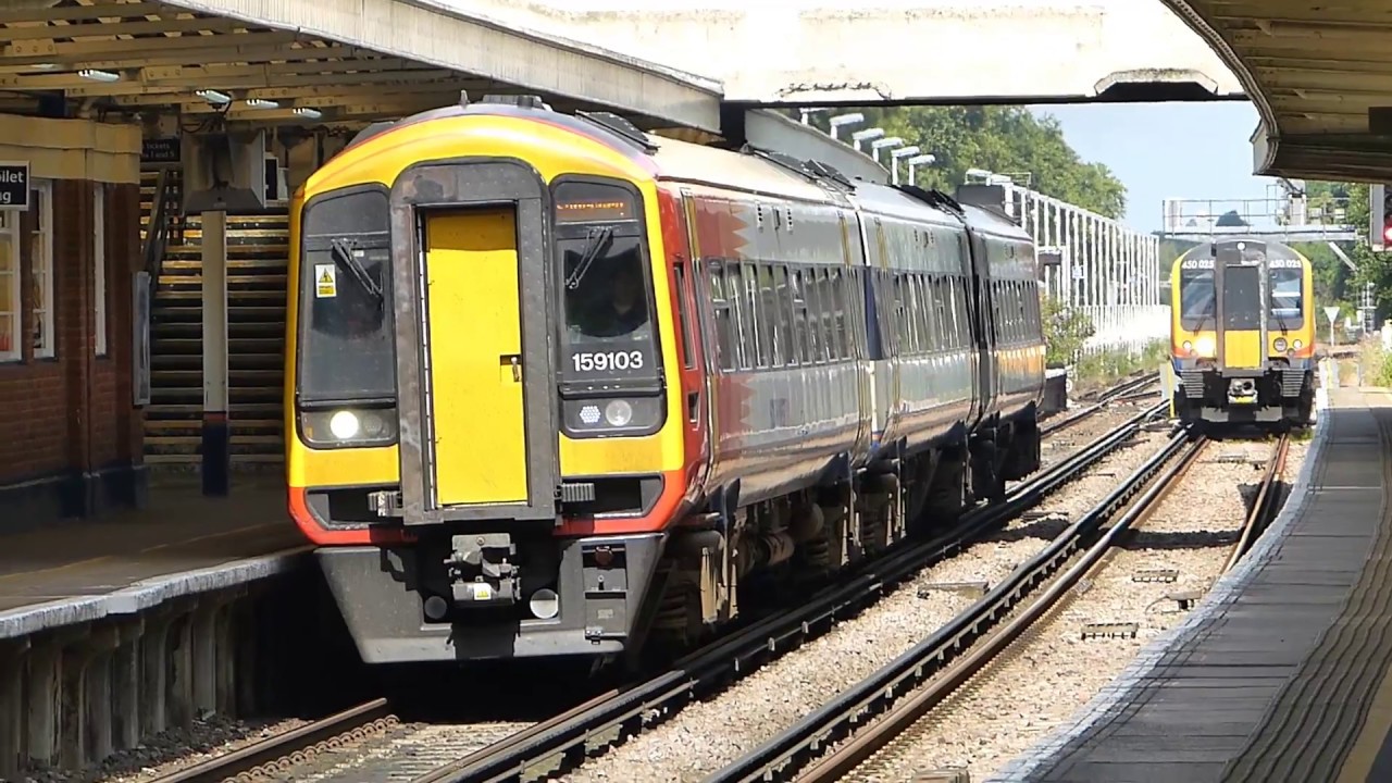 Woking. Trains & Signal Box.