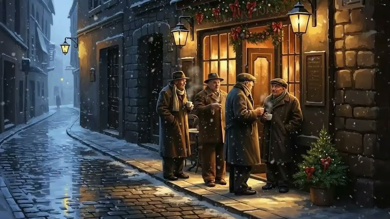 ❄️🌙 Vintage Memories | 1950s Oldies Playing in Another Room on a Quiet Night with Old Friends 🕯️