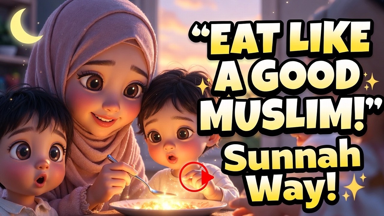 🌙🍽️ Eat Like a Good Muslim|islamic rhyme 🤲🍎 Eat Like a Good Muslim | Sunnah Eating Habits for Kids 🌟