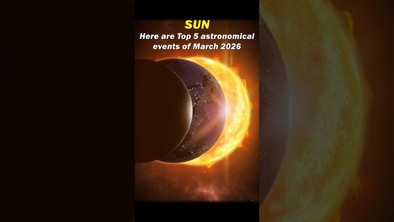 Top 5 Rare Astronomical Events coming in March 2026 ☠️😱 #space #earth #universe #bloodmoon