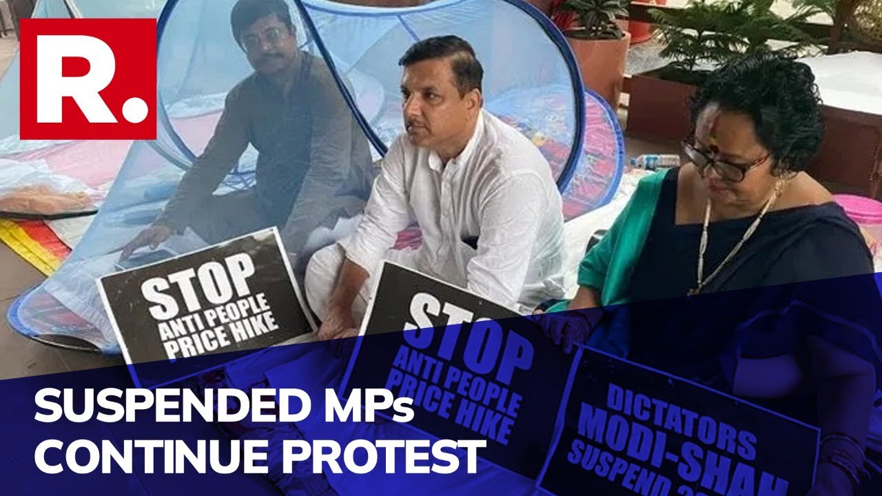 Monsoon Session: Suspended MPs Hold 50-hour Protest In Parliament Complex Against Price Hike & GST