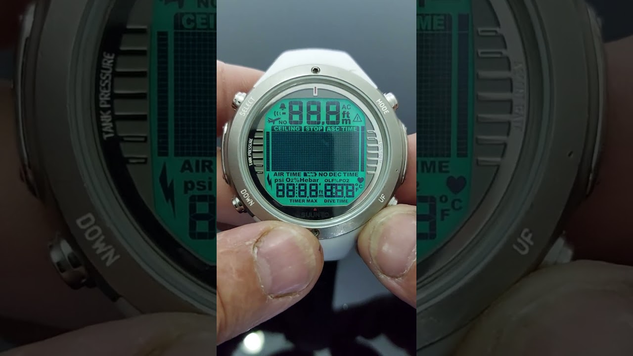 Suunto d6i novo free dive mode setting.( reglage mode apnea )