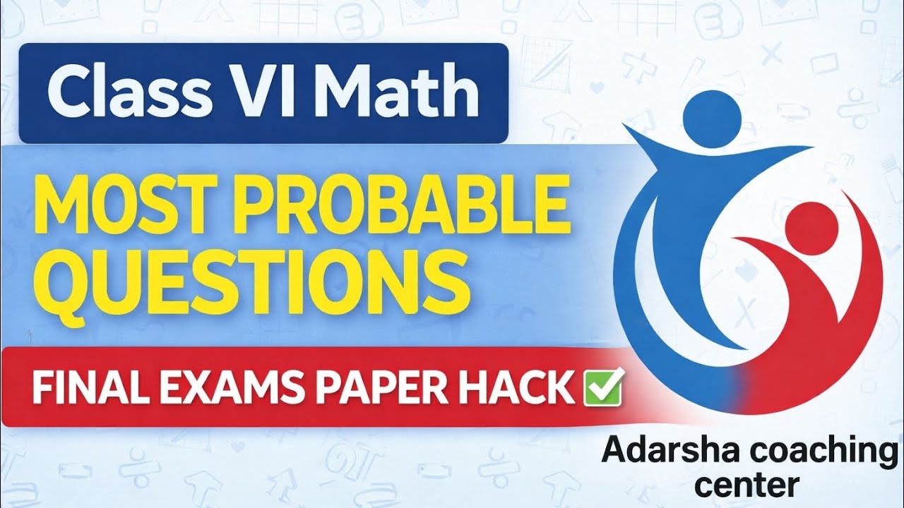 Class vi | probable questions for Annual exam 2026 | paper hacked✅