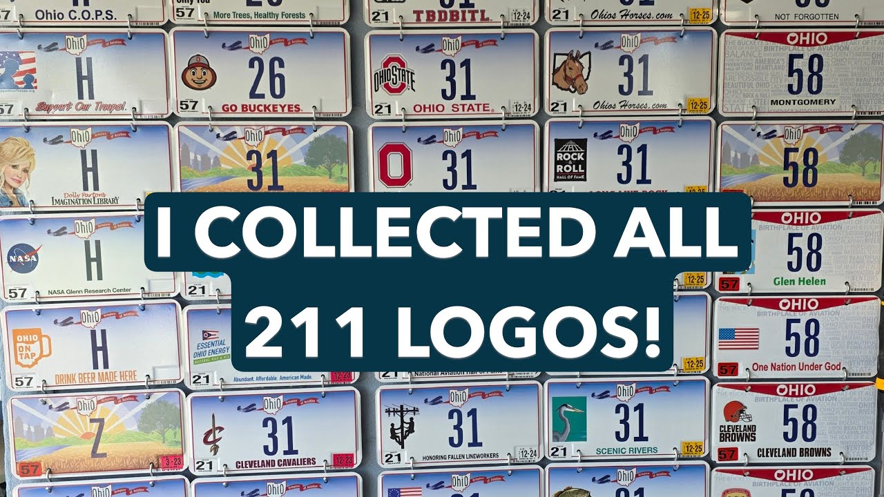 I Collected EVERY Logo on Ohio License Plates! ALL on LOW NUMBERS! 211 Graphics, Took 4 Years!