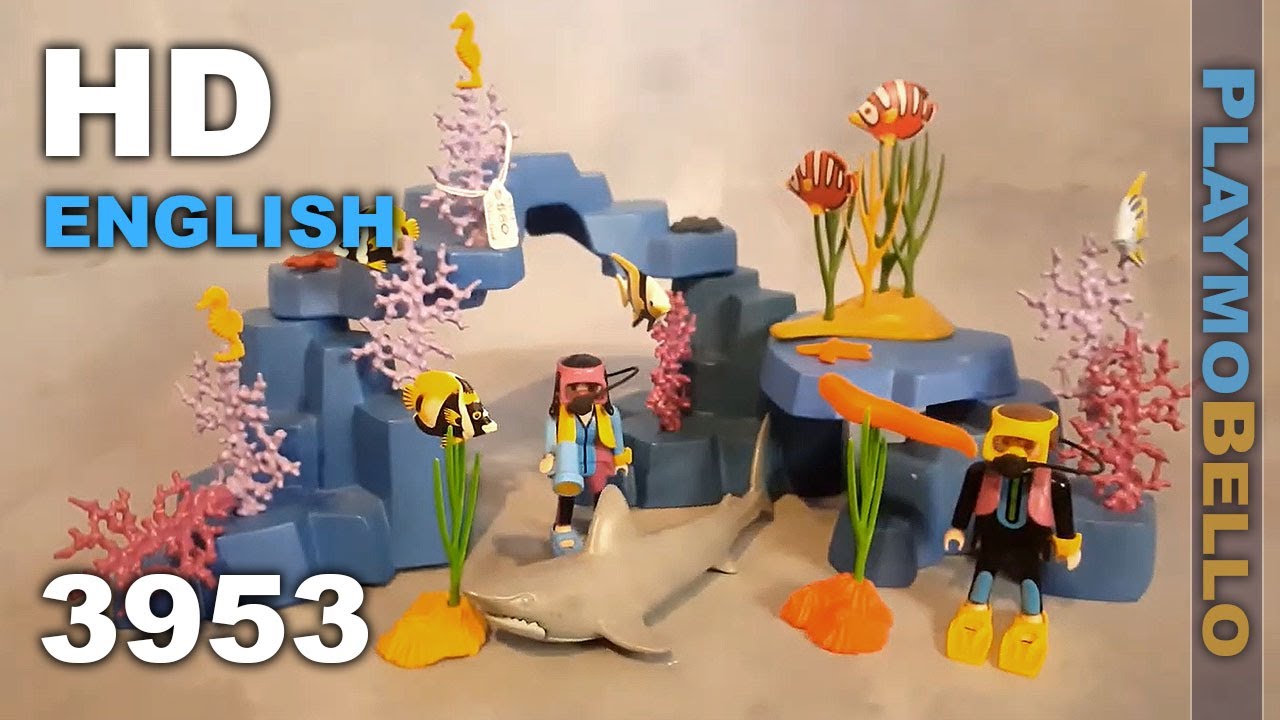 (1997) Playmobil 3953 Underwater Coral Reef with Shark (Playmobil RARE REVIEW)