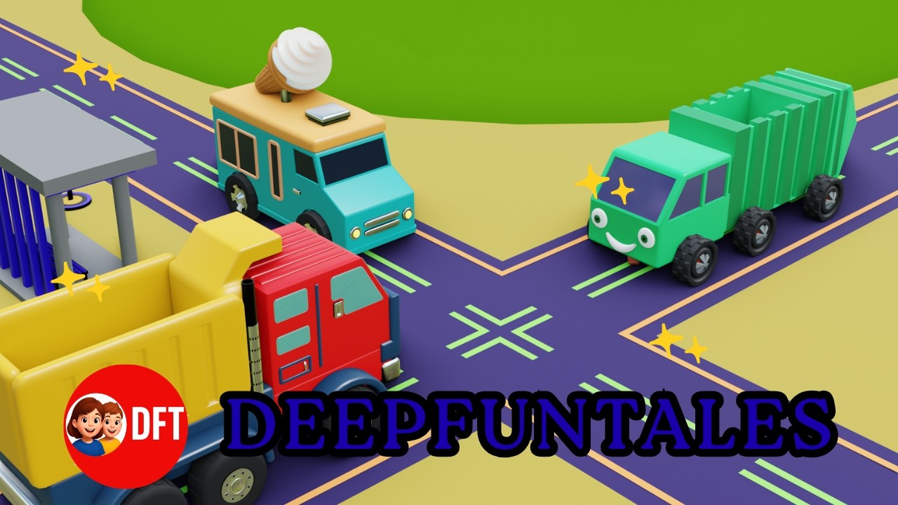 Truck Friends Song | Garbage Truck, Dump Truck & Ice Cream Truck for Kids
