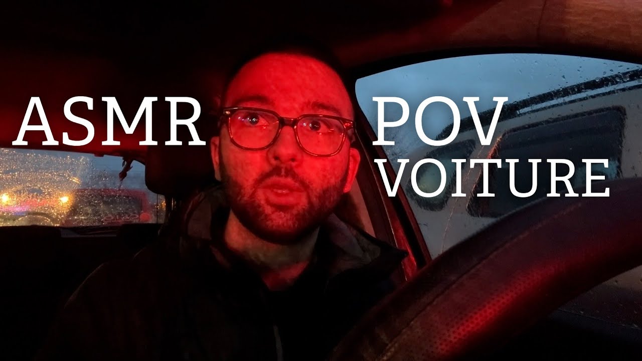 ASMR POV ✨ On attends tout les deux dans la voiture la nuit et il pleut (Lofi IRL Roleplay Stéréo 🎧)