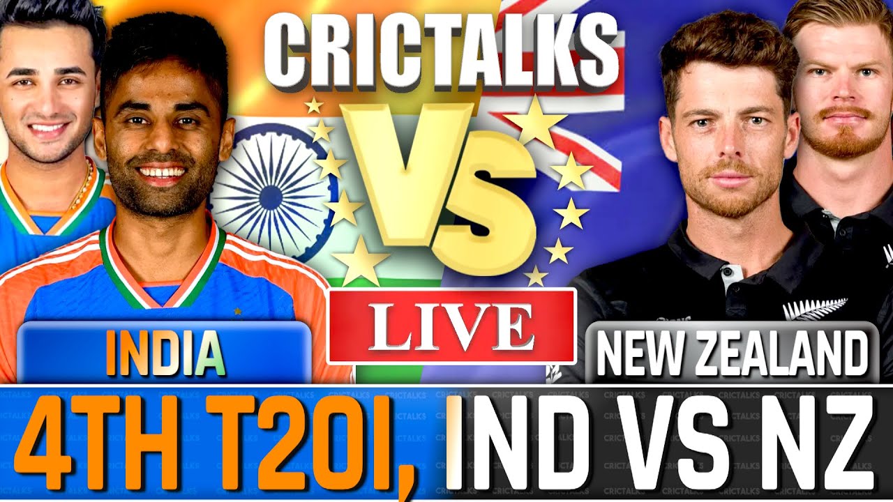 🔴 IND vs NZ Cricket Live, Last 5 Overs 4th T20I, Live Match Today Scores, Commentary