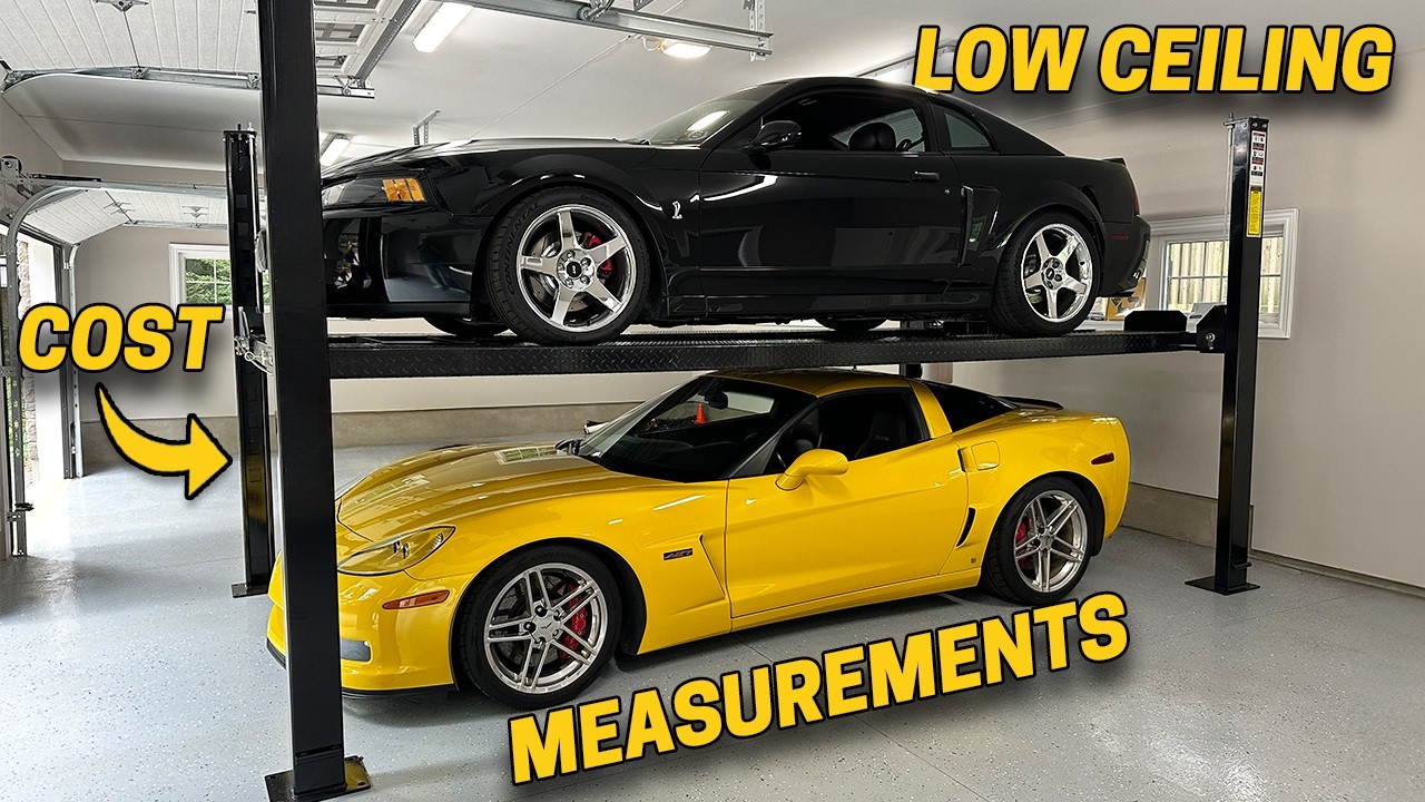 4 Post Lift Install in a LOW Ceiling Garage - Everything You NEED to Know