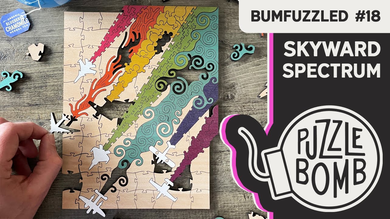 Puzzle Bomb - Bumfuzzled #18, Skyward Spectrum Wooden Puzzle Timelapse