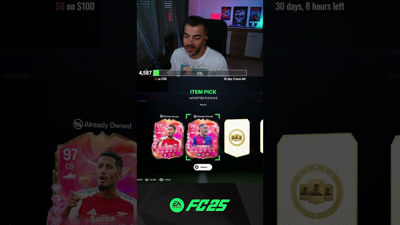 UNBELIEVABLE! I Packed 99 Raphinha from 1 of 5 Futties Pick 🔥 FC 25 #raphinha #fc25 #futties
