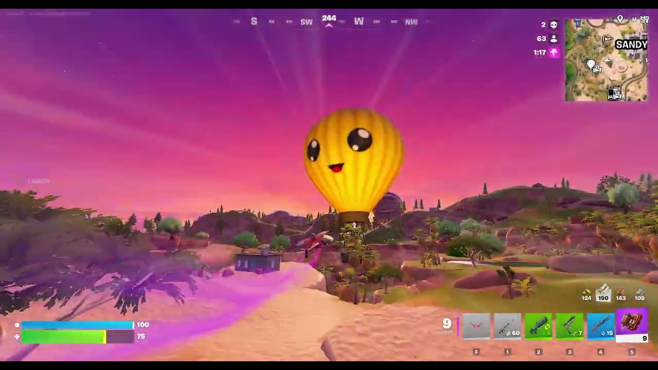 Playing Fortnite battle royal