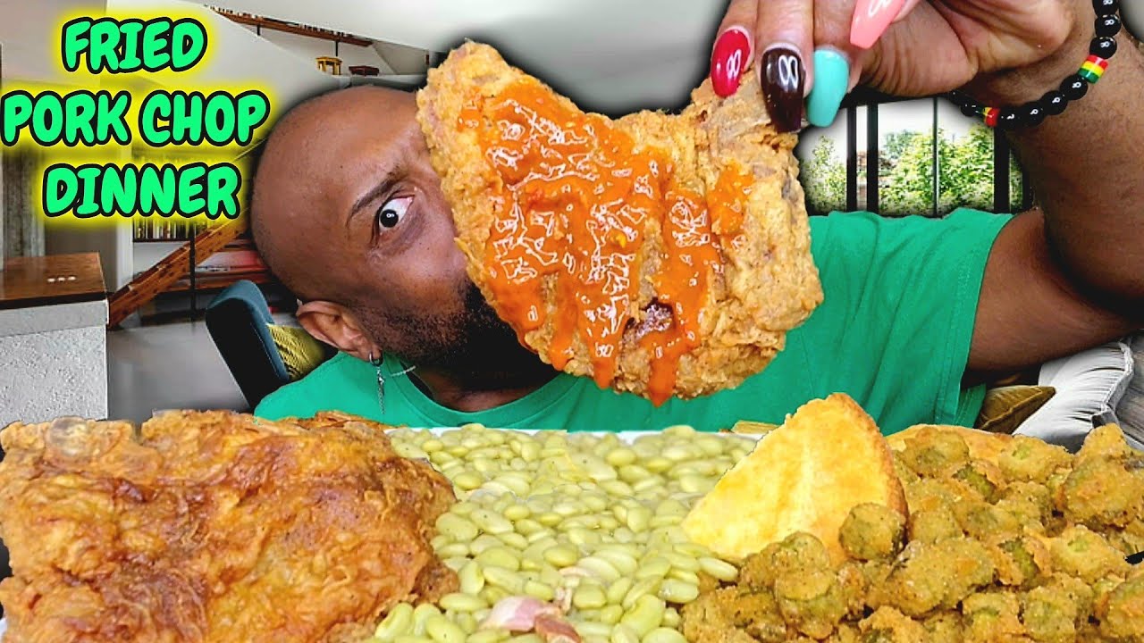SUPER THICK FRIED PORK CHOPS SOULFOOD MUKBANG | FORGIVENESS IS 4 U