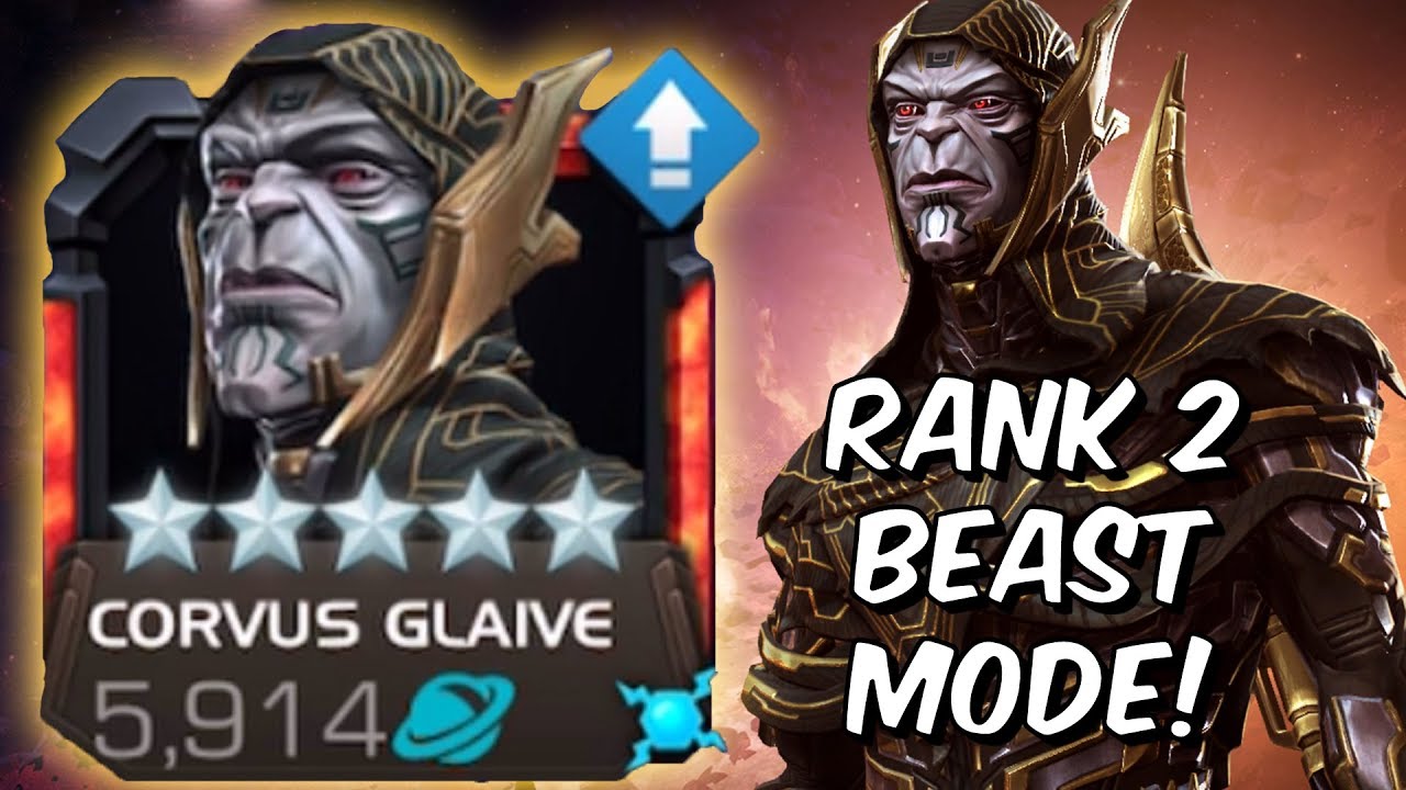 5 Star Corvus Glaive Rank 2 BEAST MODE Gameplay! - Marvel Contest of Champions