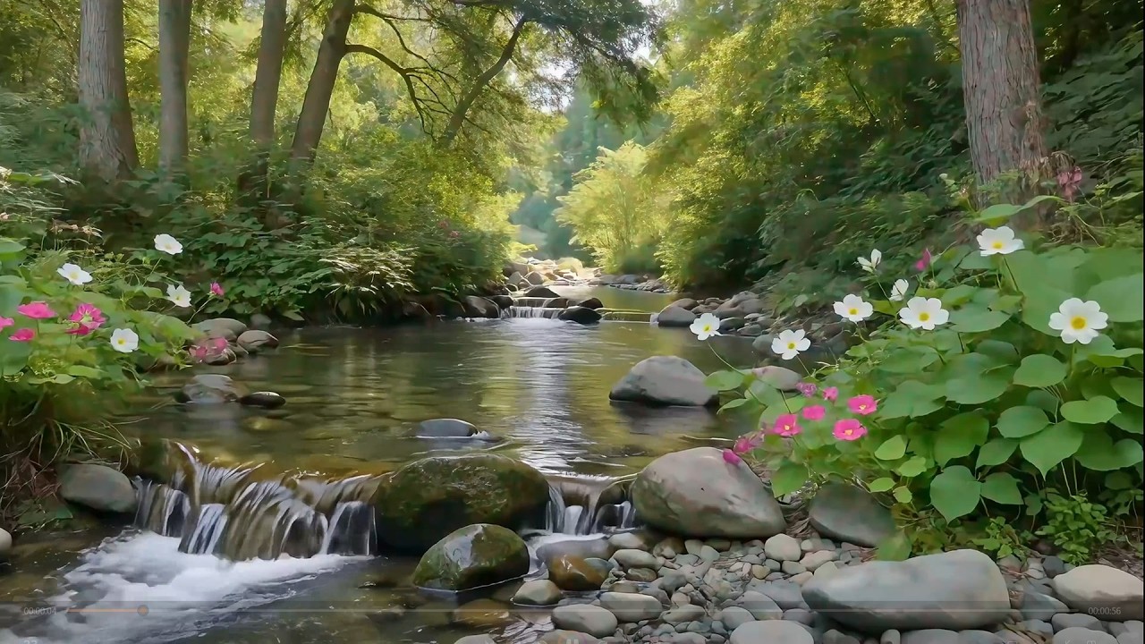 Tranquil Celestial River Flowing Peacefully to Quiet Thoughts and Bring Deep Healing Sleep