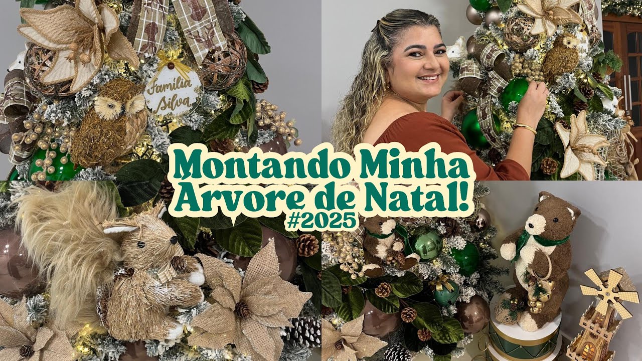 MINHA ÁRVORE DE NATAL 2025 ||  RÚSTICA & GLAMUROSA || #NATAL2025