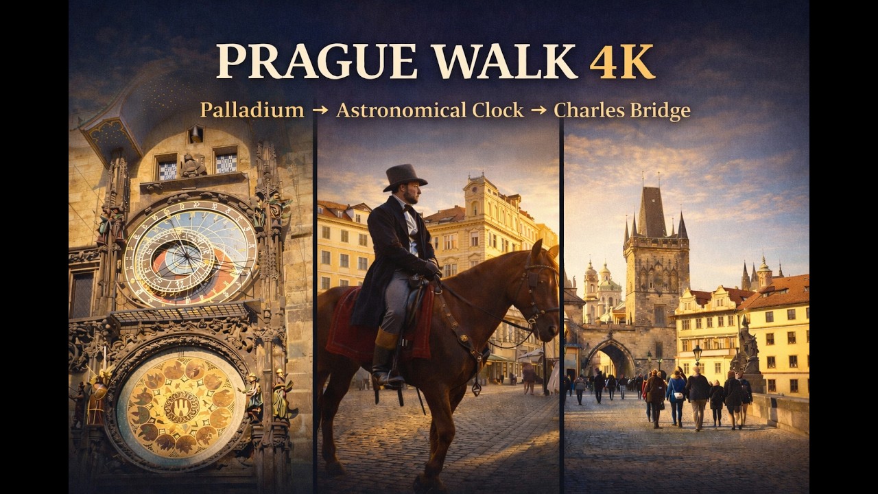 Prague Walking Tour 4K 🇨🇿 Old Town to Charles Bridge | Cinematic City Walk