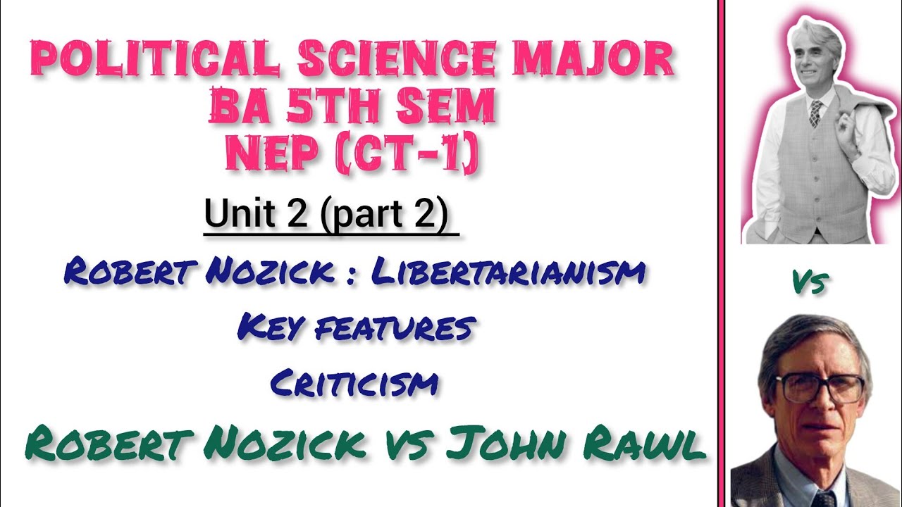 ROBERT NOZICK : LIBERTARIANISM, key features and criticism | BA 5th sem pol. science unit 2 - part 2