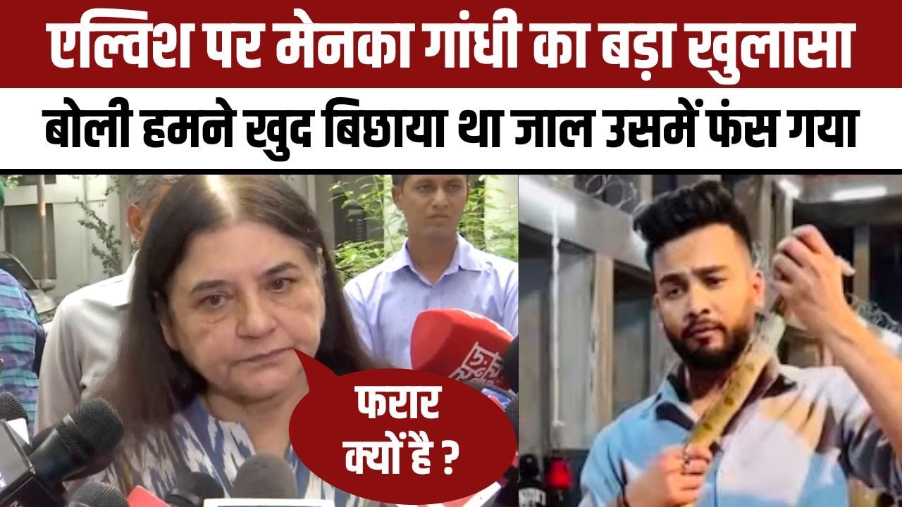 Maneka Gandhi on Elvish Yadav: एल्विश यादव पर मेनका गांधी ने लगाए गंभीर आरोप| Snake Venom Rave Party