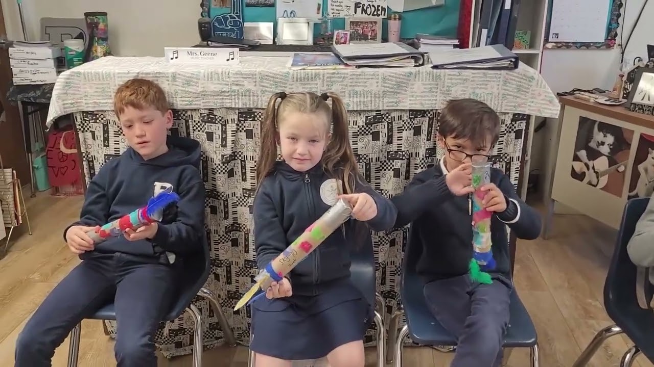 First Grade Rainstick Music Science Collaboration