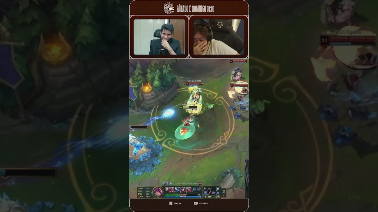 Isso s&oacute; acontece no bronze!! #yodalol #yodasl #leagueoflegends #cblow