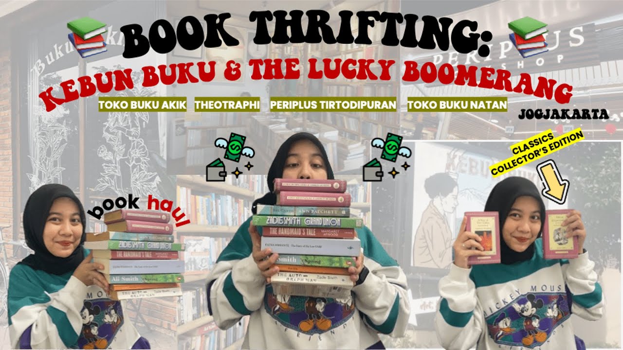 📚BOOK THRIFTING📚 kebun buku & lucky boomerang JOGJA (+toko buku🤓: buku akik, toko buku natan dll)