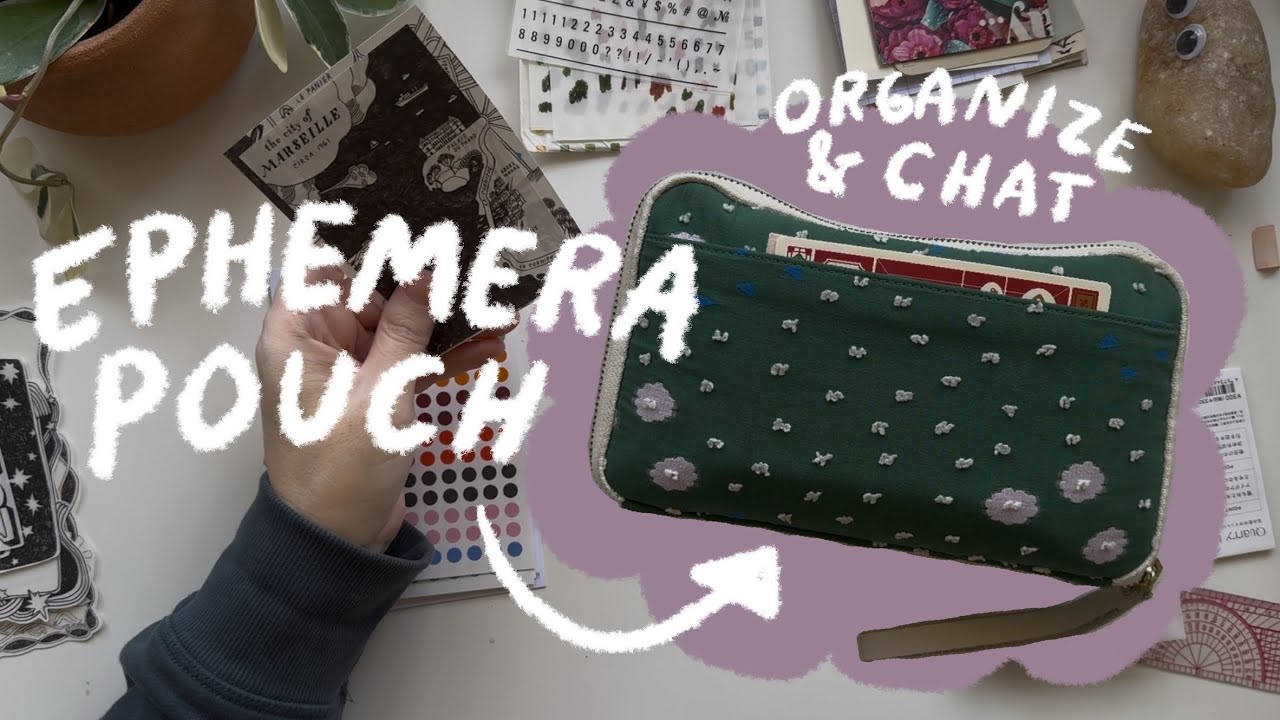It holds so much stuff! How I use my Hobonichi Ane Drawer Pouch, Ephemera, sticker storage