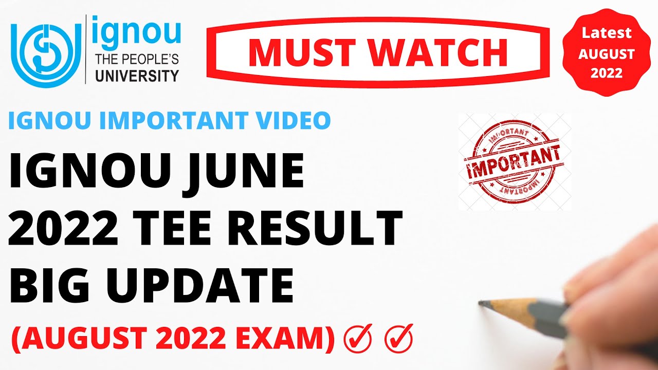IGNOU June 2022 Exam Result Big Update | Enrolment Number Not found error