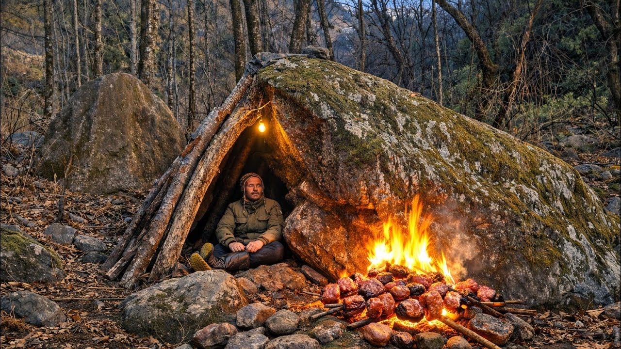 Building My Ultimate Survival Shelter in the Wild | Extreme Bushcraft Camping