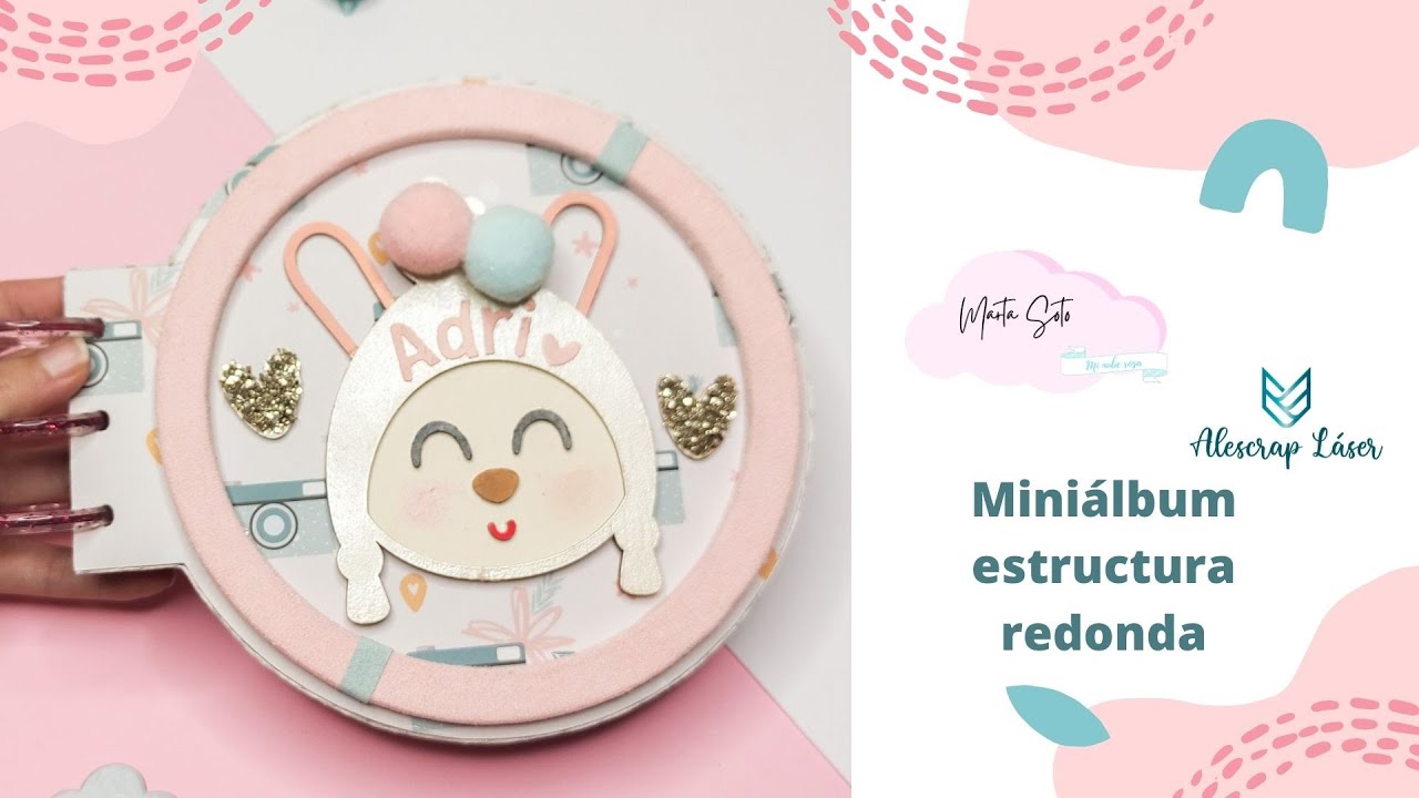 TUTORIAL Álbum redondo bebé //scrapbooking