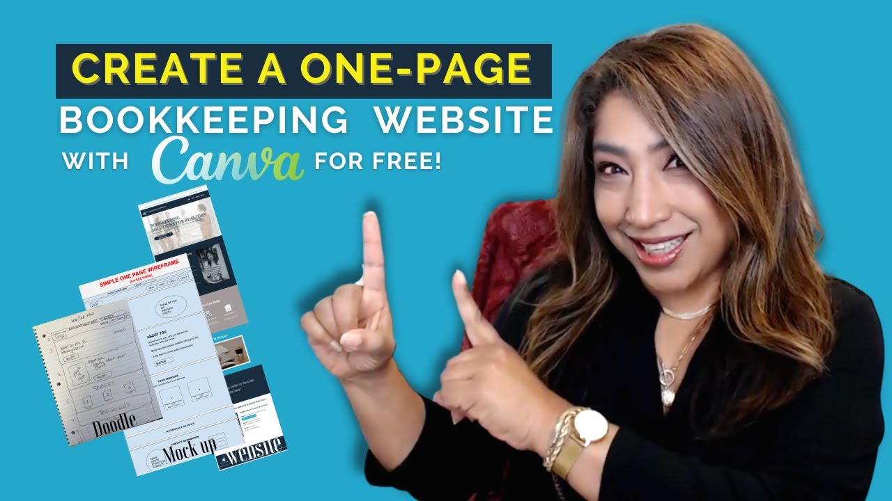 Design A One-Page Bookkeeping Website With Canva In Less Than One Hour