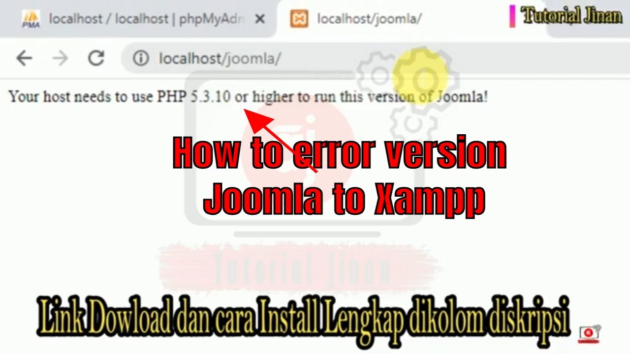 cara mengatasi gagal install Joomla di Localhost Menggunakan XAMPP_Tutorial Jinan