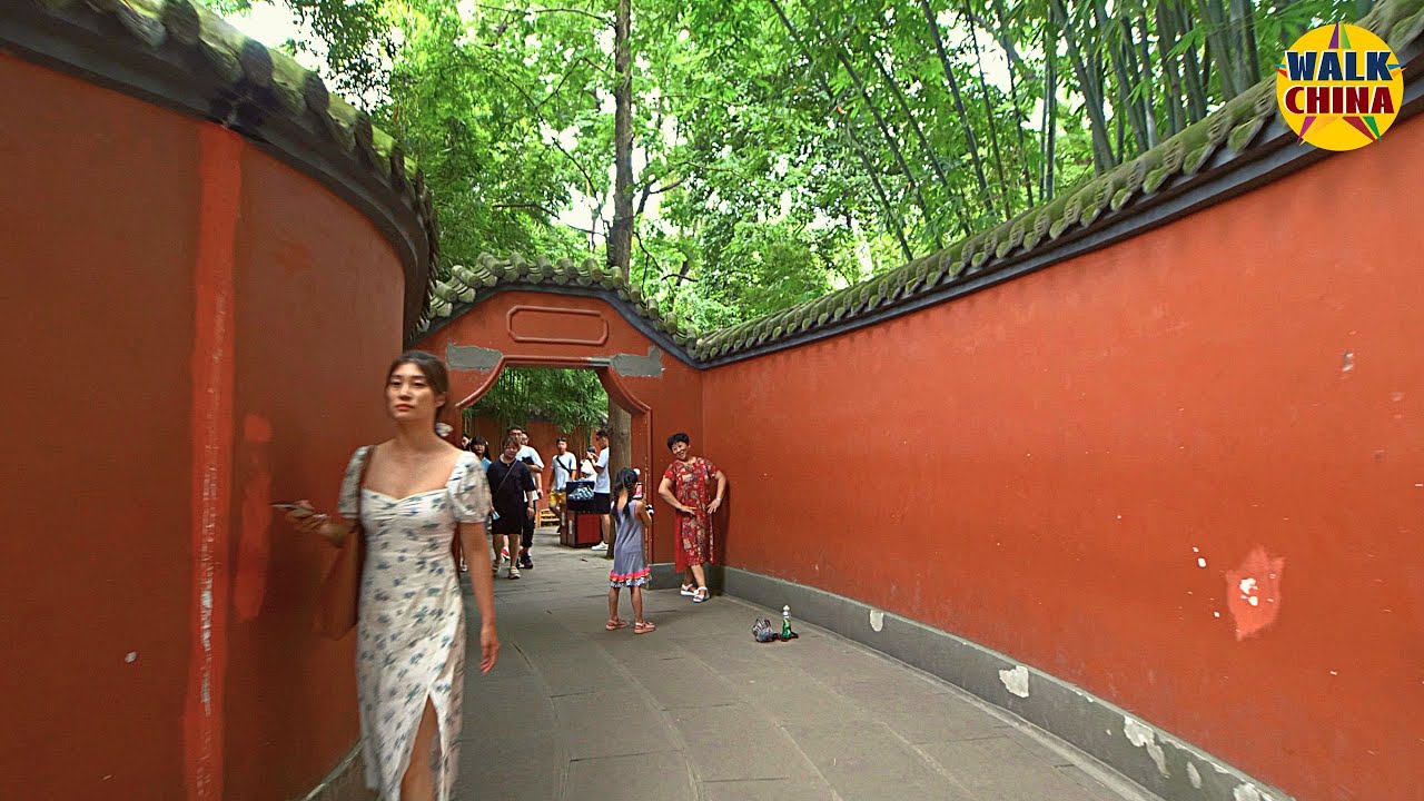 Walk China 4K - Chengdu Wu Hou Temple Walking Tour